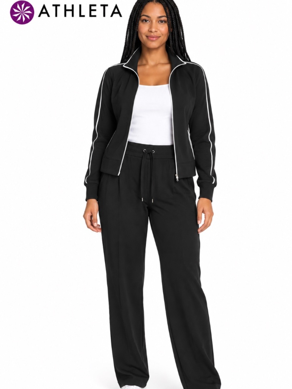 Athleta Black Drawstring Track Pants
